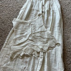 Free People Crop top/midi skirt set